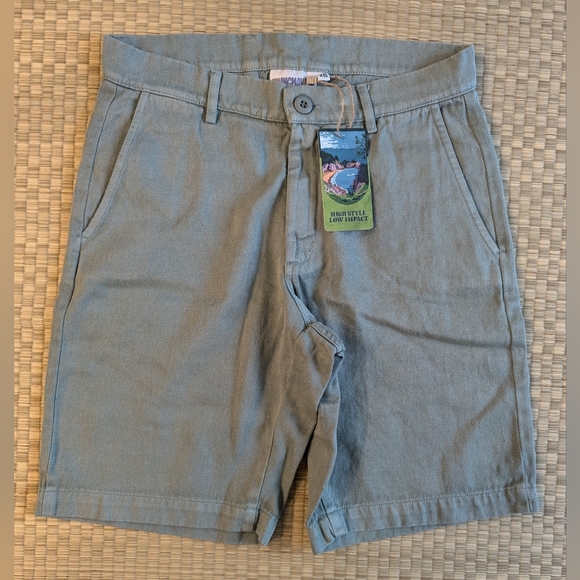 NWT Jungmaven Gaviota Shorts Hemp Blend Clay Green Men's Size XS Made in USA